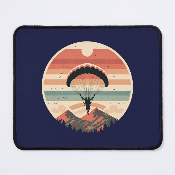 Item preview, Vintage Paragliding Circle Illustration - Mountain Scenery designed and sold by Tecnofa.