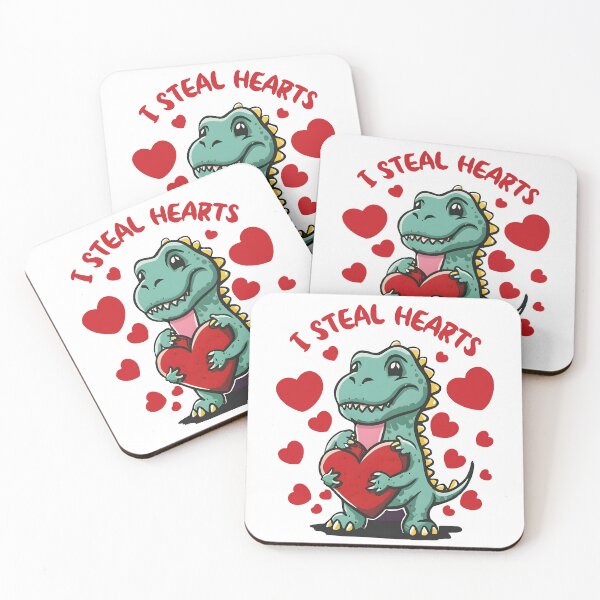 Item preview, Kids Valentines Day I Steal Hearts Love Trex Dino Boys Toddler  designed and sold by DrawHandArt.