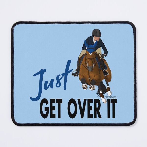 Item preview, Just Get Over It Bay Horse and Rider in Blue designed and sold by DappledMoon.