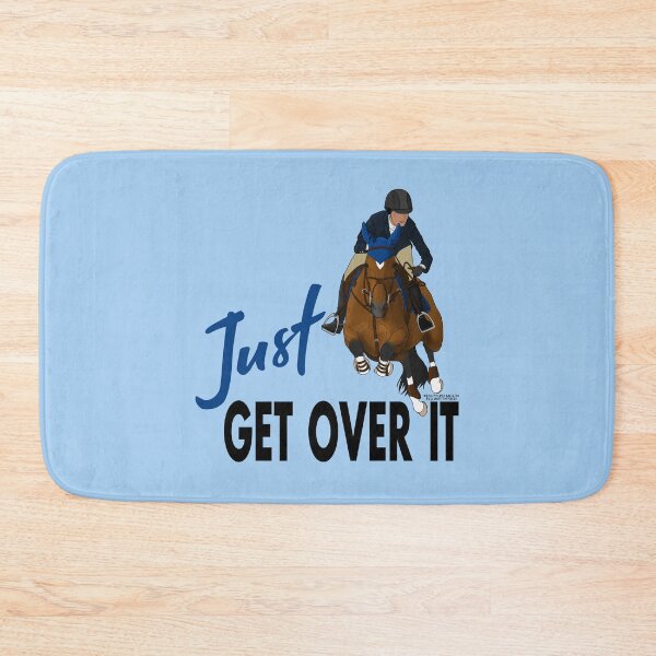 Item preview, Just Get Over It Bay Horse and Rider in Blue designed and sold by DappledMoon.