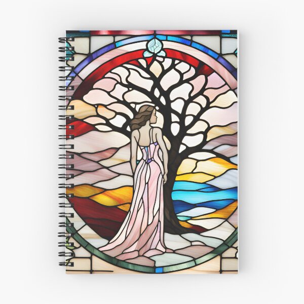 Item preview, Stained glass window with a woman in nature 10 designed and sold by Visual Arts Sławomir Grzanek.