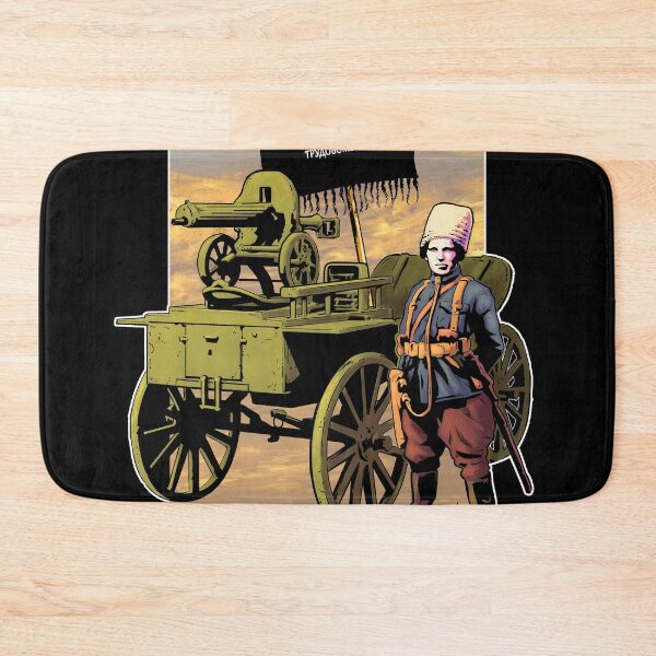 Item preview, Nestor Makhno Tachanka Ukrainian Sunrise Tee designed and sold by Snow White Zombie Apocalypse.