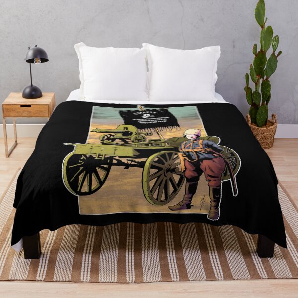 Item preview, Nestor Makhno Tachanka Ukrainian Sunrise Tee designed and sold by Snow White Zombie Apocalypse.