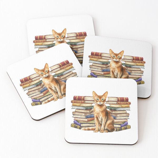 Item preview, Abyssinian Cat And Books designed and sold by TheAnimalZ00.