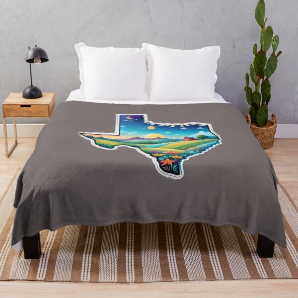 Item preview, USA Texas Map Starry Night Landscape designed and sold by TheArtOfPat.
