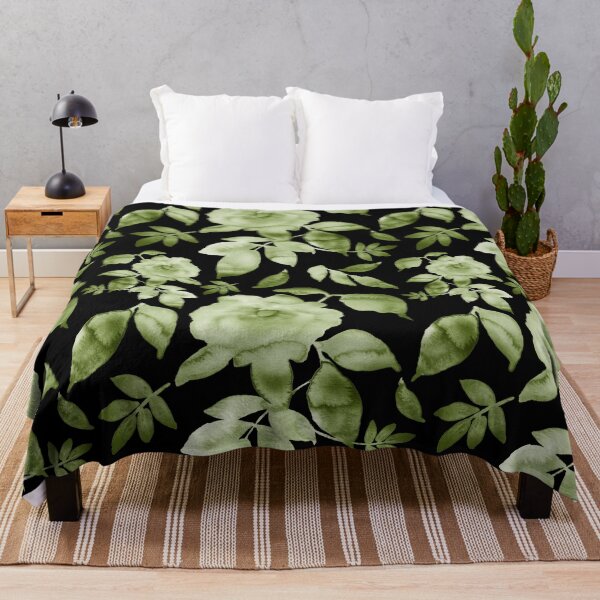 Item preview, Rosie – Olive Green on Black designed and sold by Elizabeth Becker.