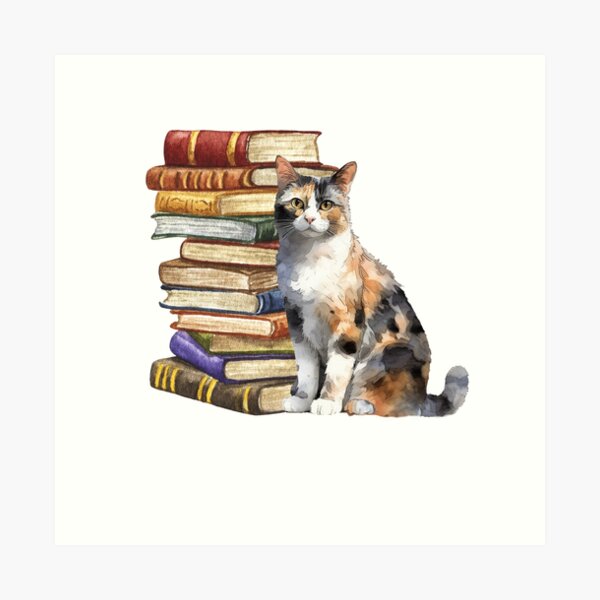 Item preview, Aegean Cat And Books designed and sold by TheAnimalZ00.