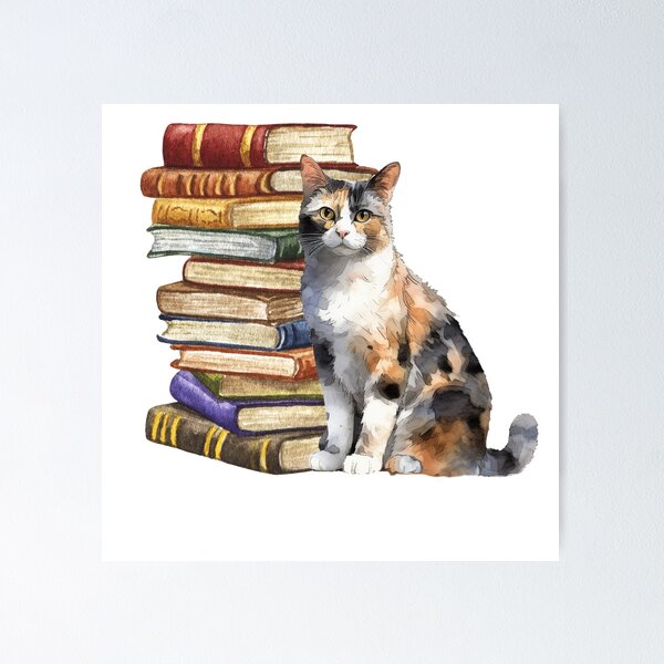 Item preview, Aegean Cat And Books designed and sold by TheAnimalZ00.
