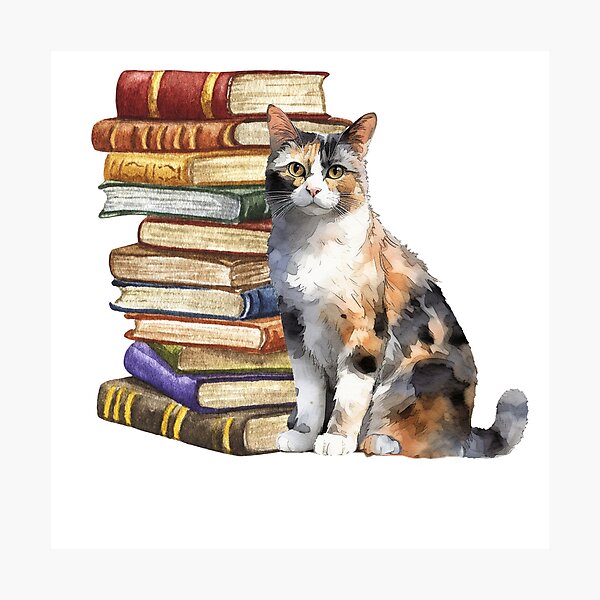 Item preview, Aegean Cat And Books designed and sold by TheAnimalZ00.