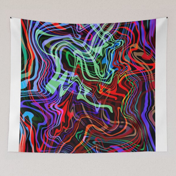 Item preview, Random wavy lines of color designed and sold by DaveDanchuk.