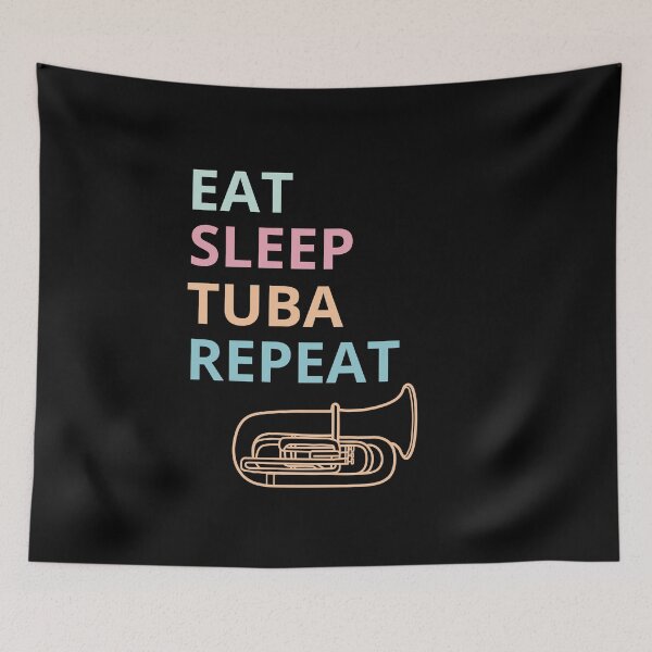 Item preview, Eat sleep tuba repeat designed and sold by annoying-shirts.