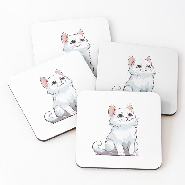 Item preview, A quiet white cat looking up at the sky designed and sold by Pixelaire.