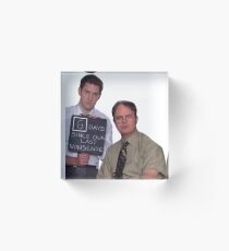 Jim And Dwight Office Meme Acrylic Block
