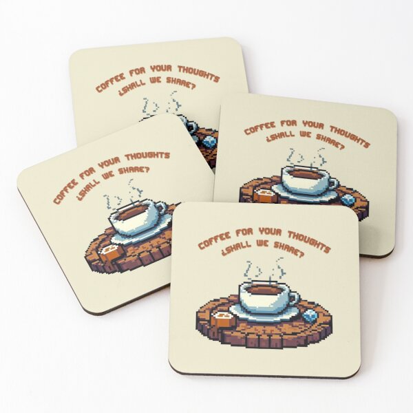 Item preview, "Coffee for your thoughts, shall we share?" designed and sold by Isai-64v16.
