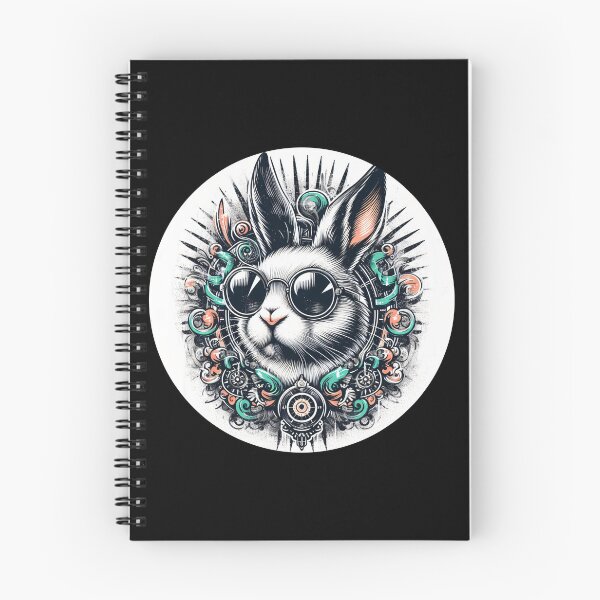 Item preview, rabbit wearing sunglasses, psychedelic art designed and sold by Mechanical-Artt.