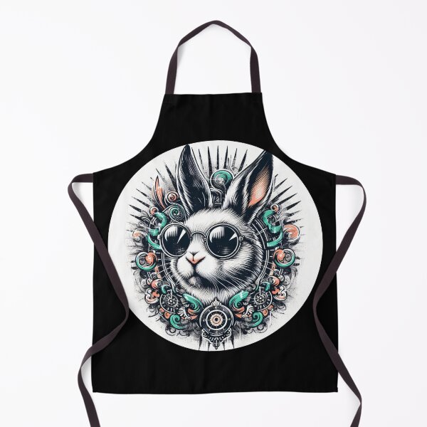 Aperçu de l'œuvre lapin portant des lunettes de soleil, art psychédélique créée et vendue par Mechanical-Artt.