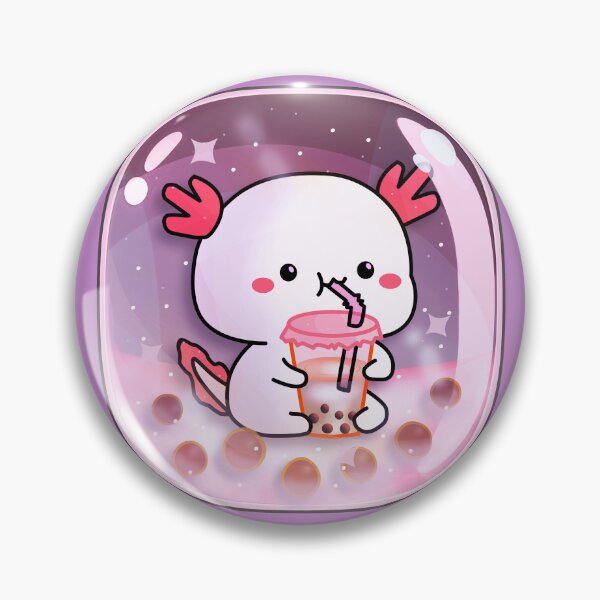 Item preview, Kawaii Axolotl Boba Tea Crystal  designed and sold by lazarosdesign.