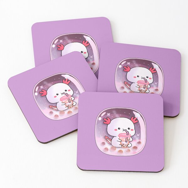 Item preview, Kawaii Axolotl Boba Tea Crystal  designed and sold by lazarosdesign.