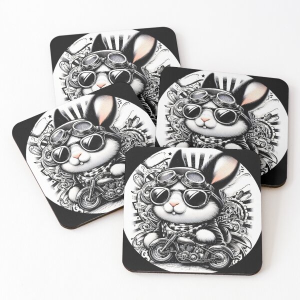 Item preview, bunny wearing goggles and riding a motorcycle designed and sold by Mechanical-Artt.
