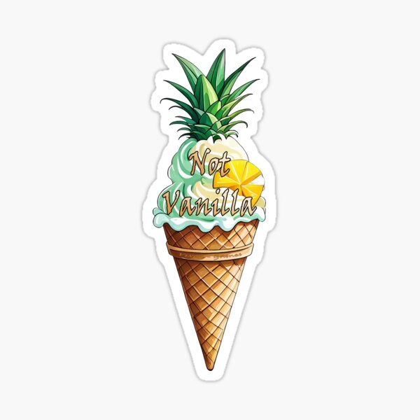 Not Vanilla Ice-cream cone swinger lifestyle design Sticker