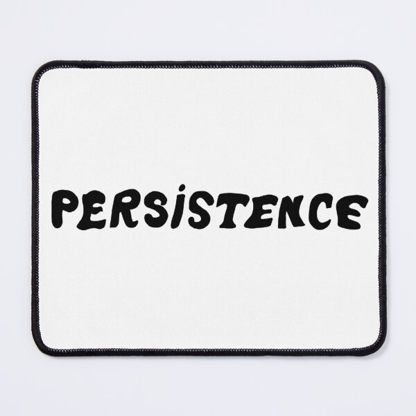 Item preview, Persistence handwritten block letters motivational graphic word black-and-white designed and sold by StudyPuff.