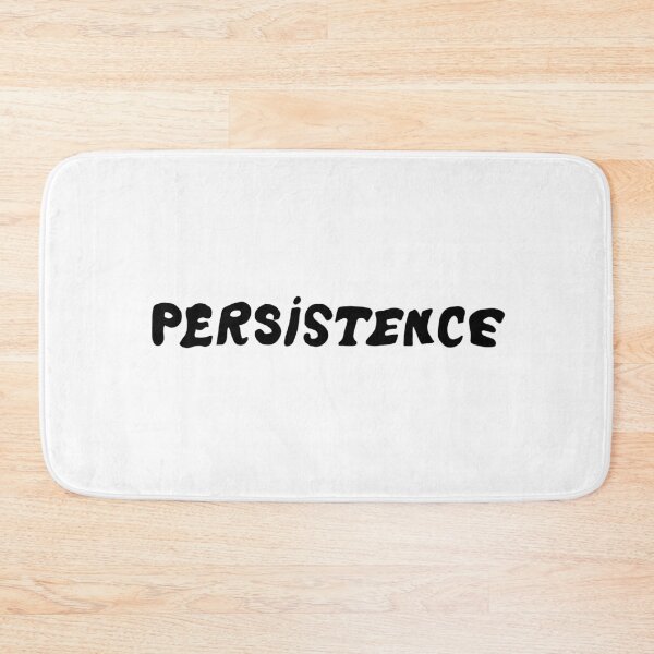 Item preview, Persistence handwritten block letters motivational graphic word black-and-white designed and sold by StudyPuff.