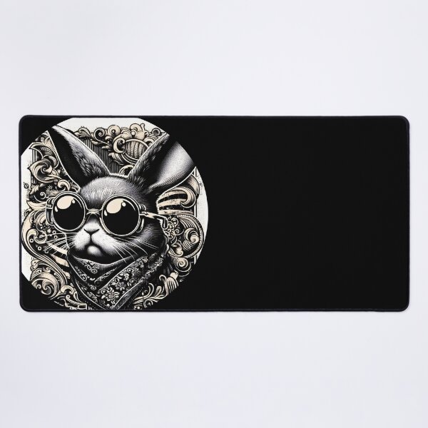 Item preview, rabbit wearing glasses designed and sold by Mechanical-Artt.