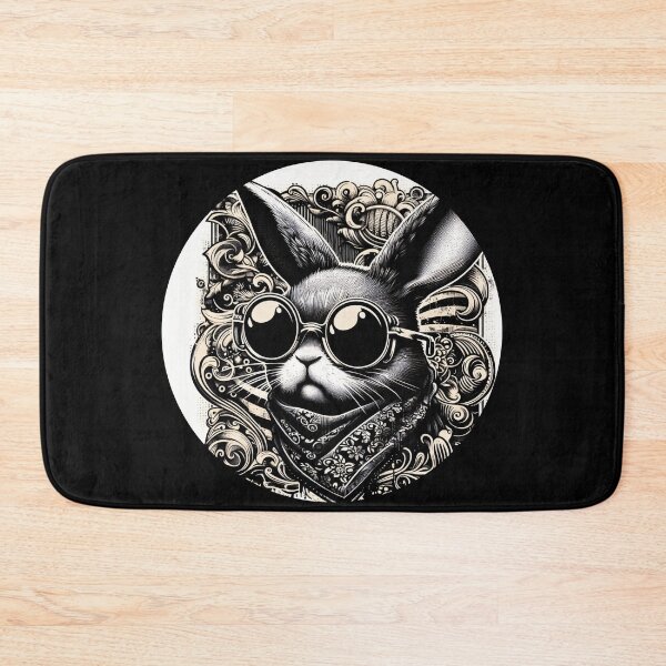 Item preview, rabbit wearing glasses designed and sold by Mechanical-Artt.