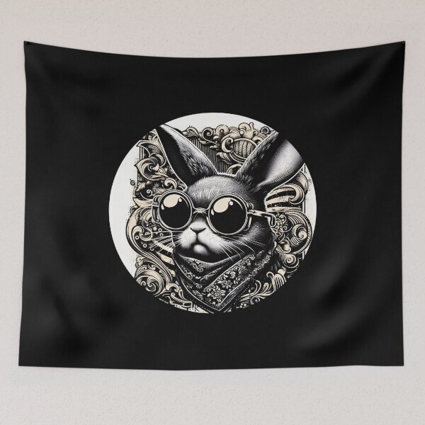 Item preview, rabbit wearing glasses designed and sold by Mechanical-Artt.