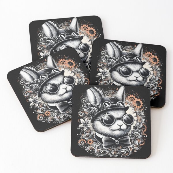 Item preview, rabbit wearing a hat and glasses designed and sold by Mechanical-Artt.