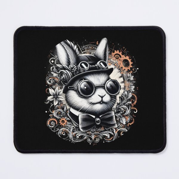Item preview, rabbit wearing a hat and glasses designed and sold by Mechanical-Artt.