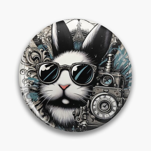 Item preview, rabbit wearing sunglasses and a camera designed and sold by Mechanical-Artt.