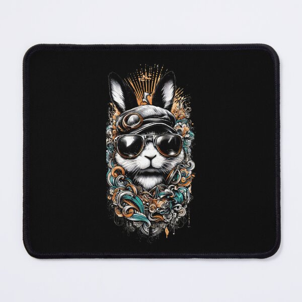 Item preview, rabbit wearing sunglasses and a hat designed and sold by Mechanical-Artt.