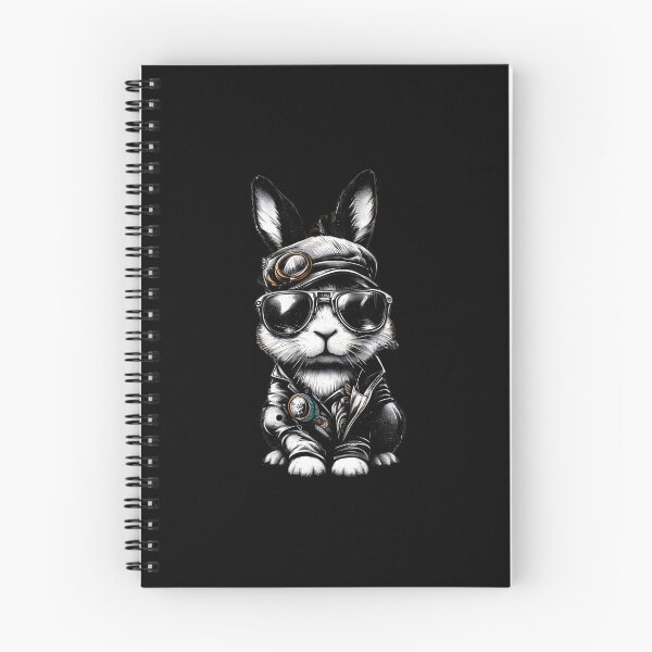 Item preview, rabbit wearing sunglasses and a leather jacket designed and sold by Mechanical-Artt.