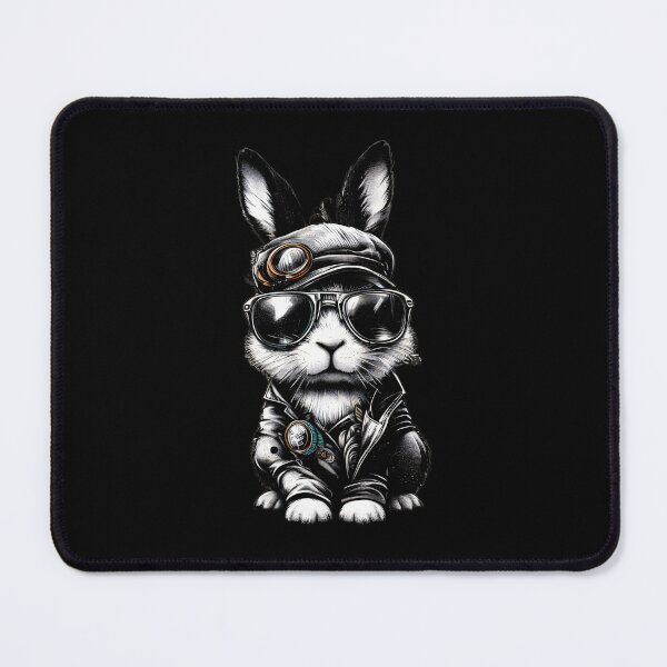 Item preview, rabbit wearing sunglasses and a leather jacket designed and sold by Mechanical-Artt.