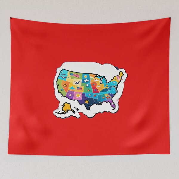 Item preview, USA United States Of America Map designed and sold by TheArtOfPat.