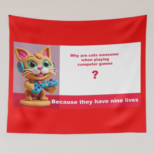 Item preview, Why are cats awesome at playing computer games designed and sold by ComicJo.