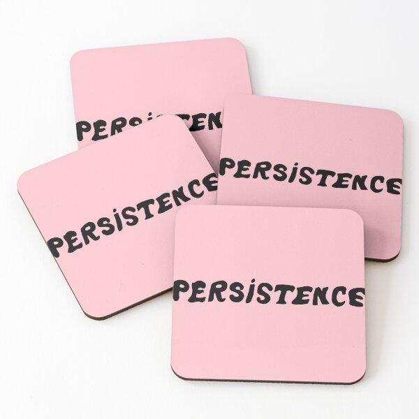 Item preview, Pink-and-black persistence handwritten block letters motivational graphic word designed and sold by StudyPuff.