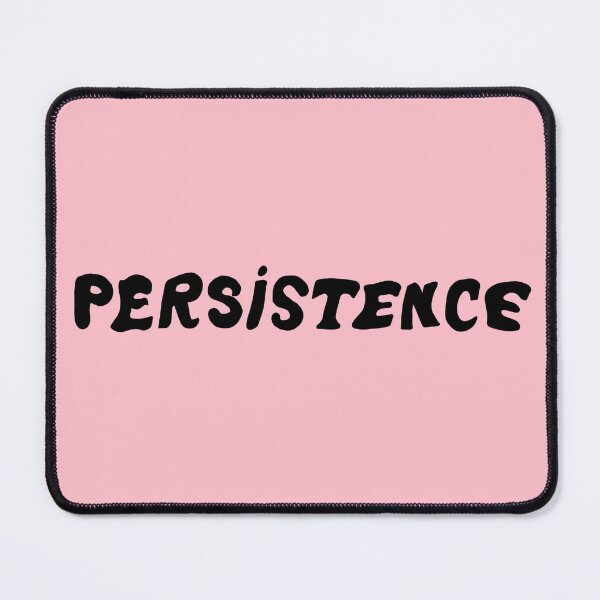 Item preview, Pink-and-black persistence handwritten block letters motivational graphic word designed and sold by StudyPuff.