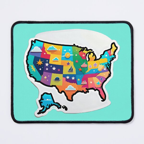 Item preview, USA United States Of America Map designed and sold by TheArtOfPat.