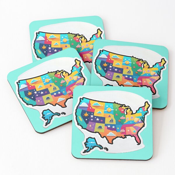 Item preview, USA United States Of America Map designed and sold by TheArtOfPat.