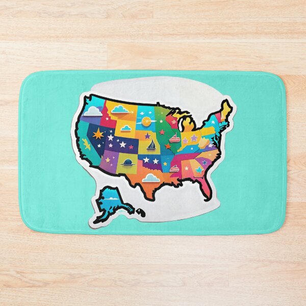 Item preview, USA United States Of America Map designed and sold by TheArtOfPat.