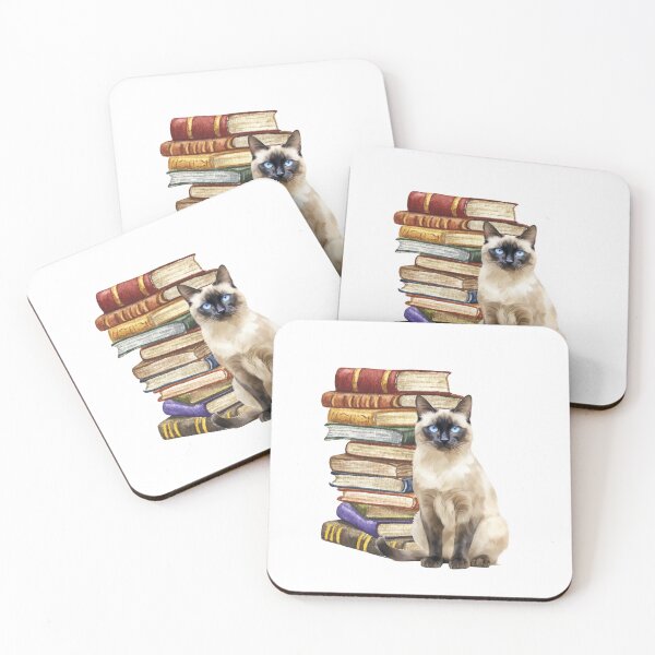 Item preview, Balinese Cat And Books designed and sold by TheAnimalZ00.