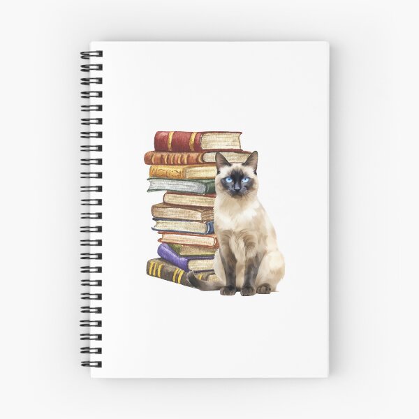Item preview, Balinese Cat And Books designed and sold by TheAnimalZ00.