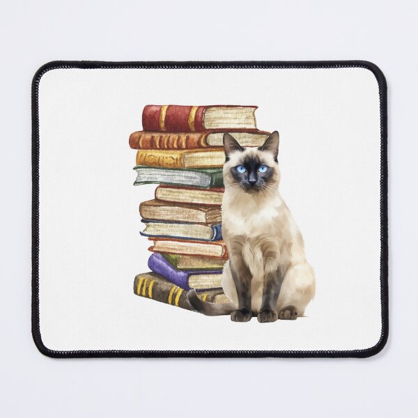 Item preview, Balinese Cat And Books designed and sold by TheAnimalZ00.