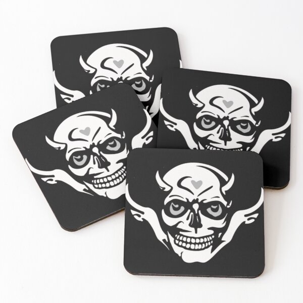 Item preview, Death Metal Heavy Black Devil Hand Horns Funny Finger Skull Cool Funny gifts for Halloween Skull Spooky Time Szn designed and sold by MatthewViews.