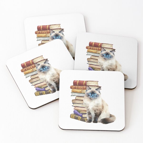 Item preview, Birman Cat And Books designed and sold by TheAnimalZ00.