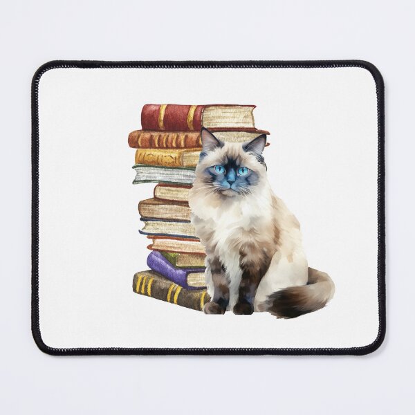Item preview, Birman Cat And Books designed and sold by TheAnimalZ00.