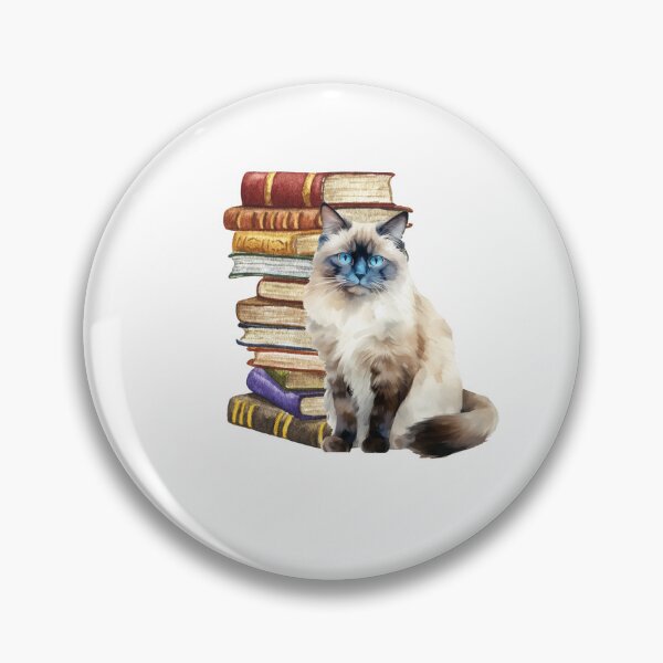 Item preview, Birman Cat And Books designed and sold by TheAnimalZ00.
