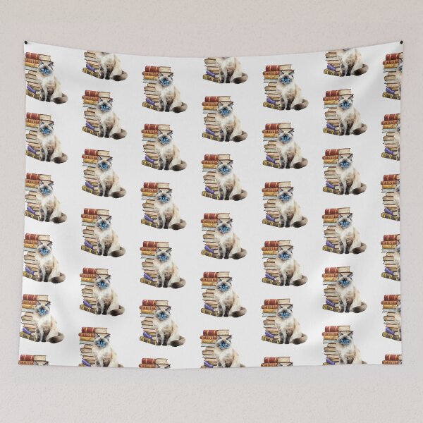Item preview, Birman Cat And Books designed and sold by TheAnimalZ00.